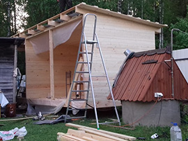 строительство деревянной бытовки в Обнинске